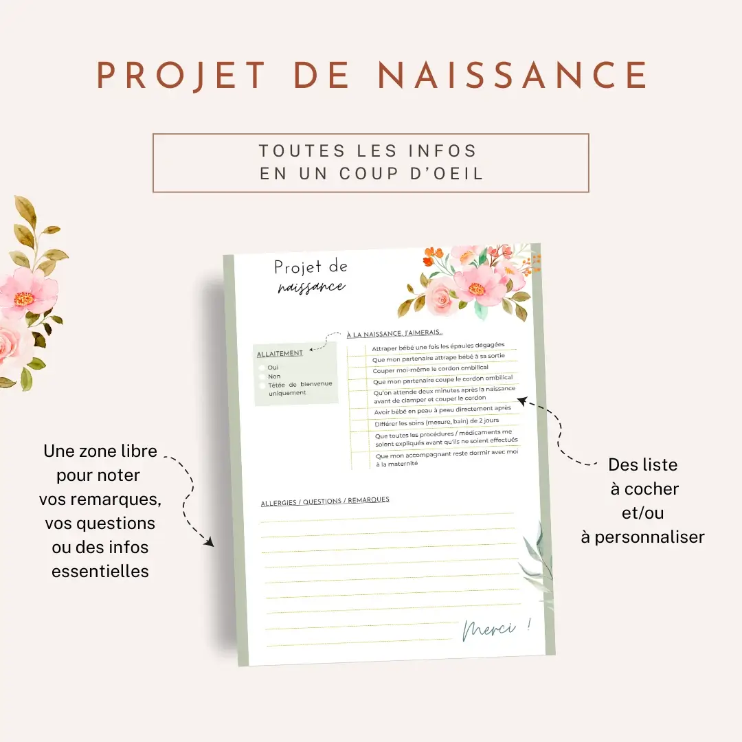 Infos sur le Pdf Projet de naissance